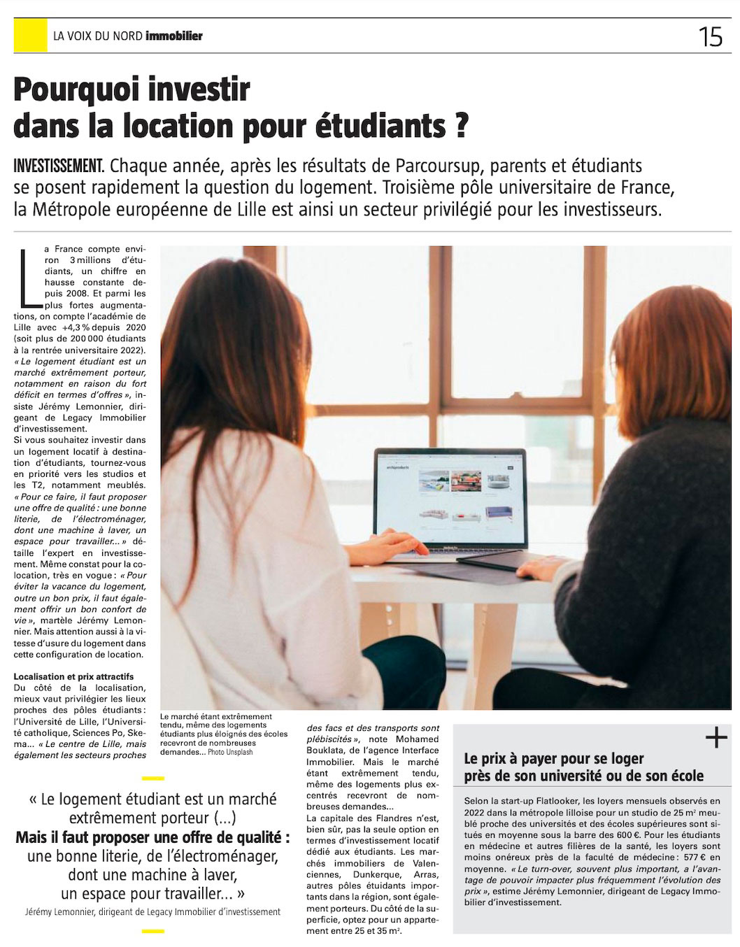 [Logement étudiant, opportunité à saisir ?]